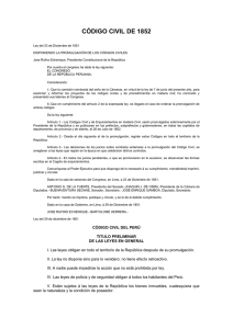 Código Civil de 1852 - Colegio de Notarios de La Libertad