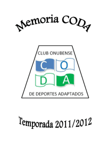MEMORIA DEL CLUB CODA TEMPORADA 2011-1012