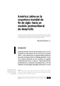 América Latina en la coyuntura mundial de fin de siglo: hacia un