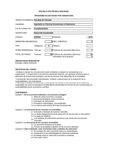ASIGNATURA - Facultad de Ciencias