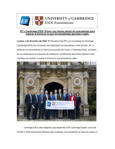 EF y Cambridge ESOL firman una alianza global sin precedentes