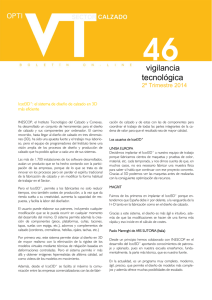 Boletín Vigilancia Tecnológica Sector Calzado (2º Trimestre 2014)