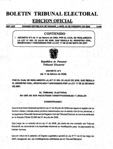Decreto 3 de 11 de febrero de 2008