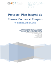 Proyecto: Plan Integral de Formación para el Empleo