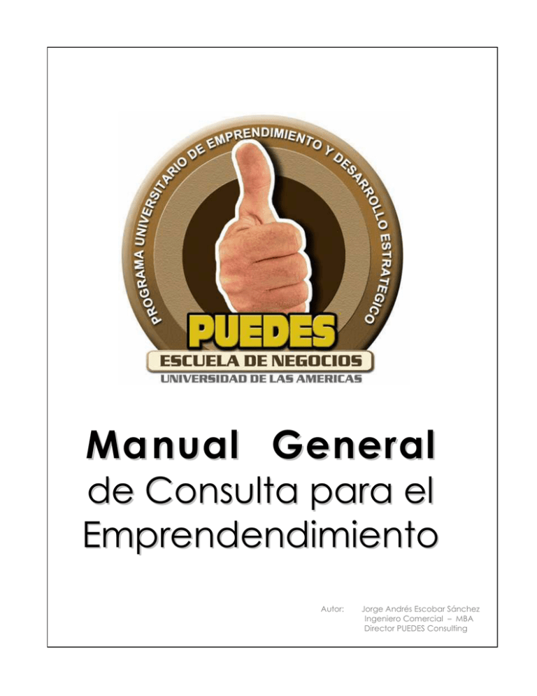 Manual De Consulta Para El Emprendimiento PUEDES