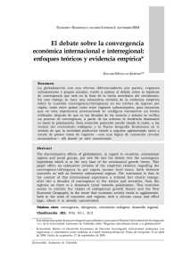 El debate sobre la convergencia económica internacional e