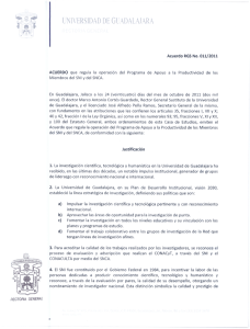 Acuerdo RGS-11-11 - Universidad de Guadalajara