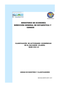 Clasificación de actividades económicas de El Salvador (CLAEES)