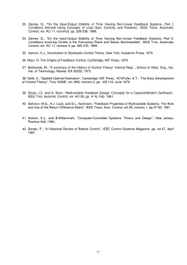 17 33. Zames, G., “On the Input-Output Stability of Time Varying Non