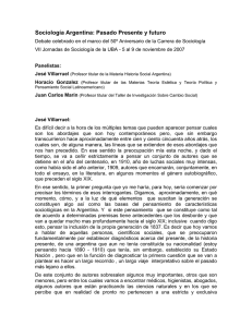 Sociología Argentina: Pasado Presente y futuro