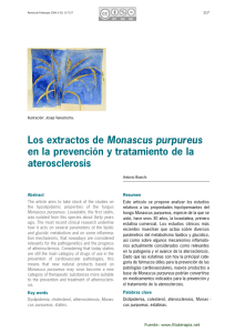 Los extractos de Monascus purpureus en la prevención