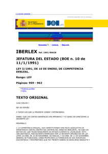 JEFATURA DEL ESTADO (BOE n. 10 de 11/1/1991