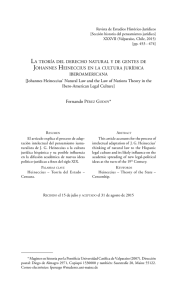 [Johannes Heineccius` Natural Law and the Law of Nations Theory