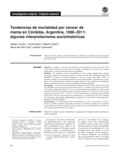 Tendencias de mortalidad por cáncer de mama en