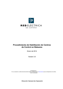 Procedimiento de Habilitación de Centros de Control en Baleares.