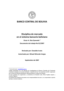 BANCO CENTRAL DE BOLIVIA