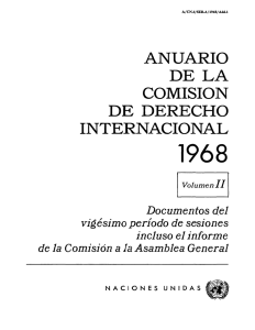 Anuario de la Comisión de Derecho Internacional, 1968, Volumen II