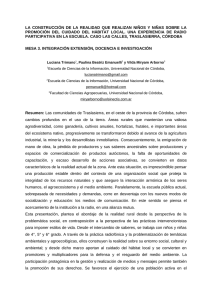 Ponencia - Universidad Nacional del Litoral