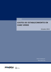 costes de establecimiento en cabo verde