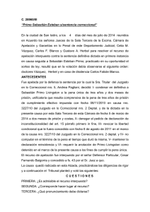 C. 28960/III “Primo Sebastián Esteban s/sentencia correccional” En