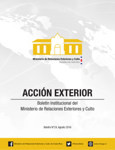 ACCIÓN EXTERIOR - Ministerio de Relaciones Exteriores y Culto