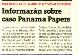Informarán sobre caso Panama Papers