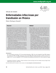 Enfermedades infecciosas por transfusión en México