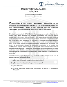 OPINIÓN TRIBUTARIA No. 0014 27/03/2014