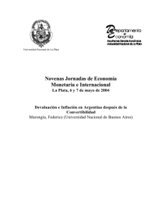 Devaluación e Inflación en Argentina después de la Convertibilidad