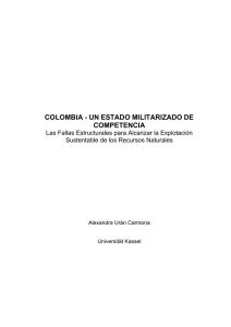 colombia - un estado militarizado de competencia
