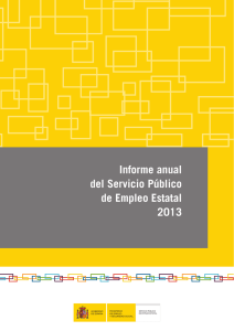 Informe anual del Servicio Público de Empleo Estatal 2013