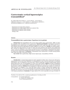 Gastrectomía vertical laparoscópica transumbilical