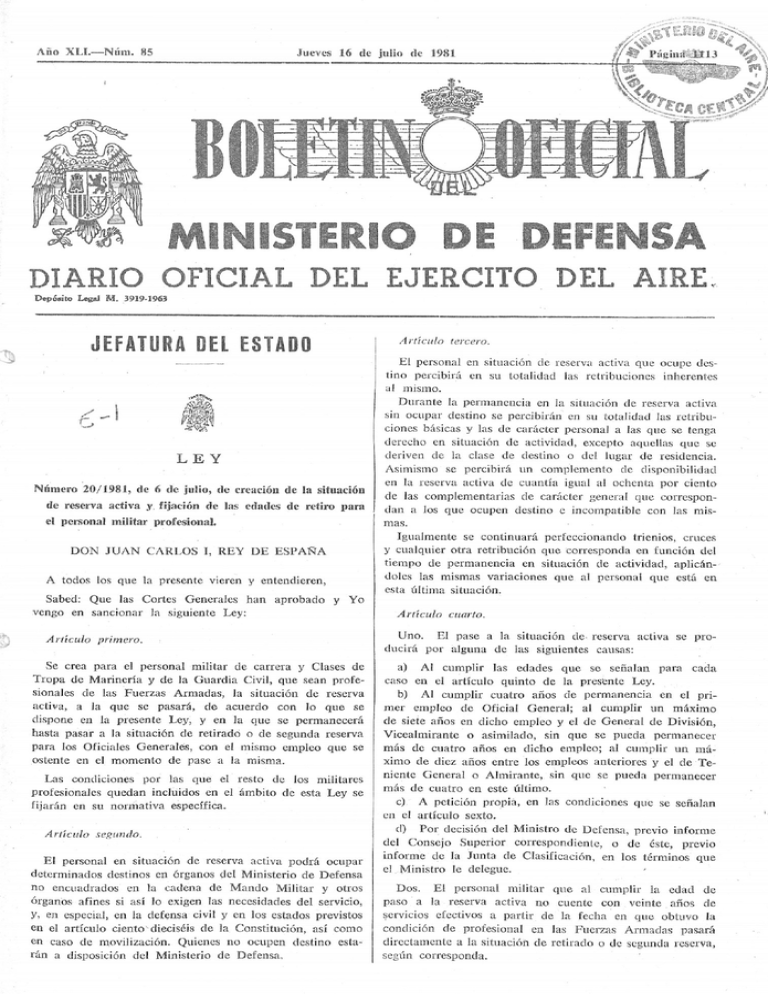 ministerio de defensa Biblioteca Virtual de Defensa
