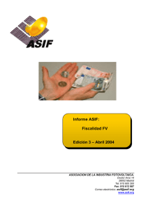Informe ASIF: Fiscalidad FV Edición 3 – Abril 2004
