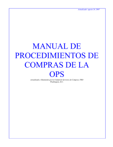 manual de procedimientos de compras de la ops