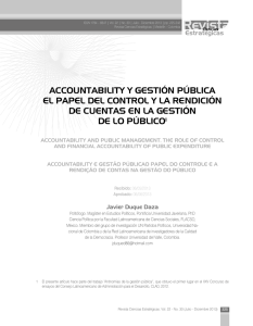 accountability y gestión pública el papel del control y