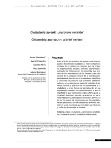 Ciudadanía juvenil: una breve revisión* Citizenship and youth: a