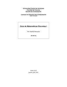 Guía de Discretas I de Marlliny Monsalve - Facultad de Ciencias-UCV