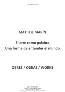 MATILDE MARIN. El arte como palabra. Obres