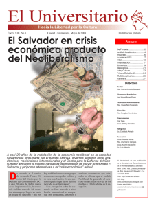 El Salvador en crisis económica producto del Neoliberalismo