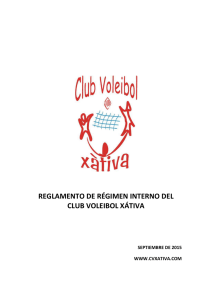 reglamento de régimen interno del club voleibol xátiva