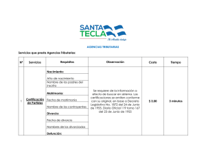 Agencias Tributarias - Alcaldía Municipal de Santa Tecla