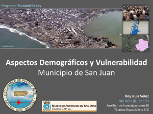 Aspectos Demográficos y Vulnerabilidad Municipio de San Juan