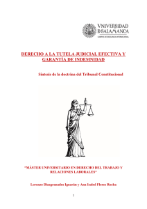 derecho a la tutela judicial efectiva y garantía de indemnidad