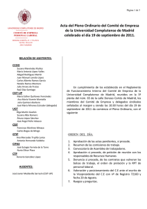 RELACIÓN DE ASISTENTES: - Universidad Complutense de Madrid