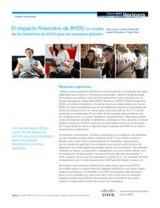 El impacto financiero de BYOD Un modelo Horizons
