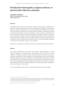 Periodización historiográfica y dogmas estéticos: un