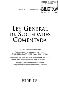 LEY GENERAL DE SOCIEDADES COMENTADA