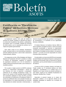 Certificación en “Fiscalización Pública” del Instituto Mexicano de