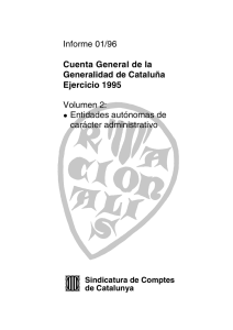 Informe 01/96 - Vol. 2 - Sindicatura de Comptes